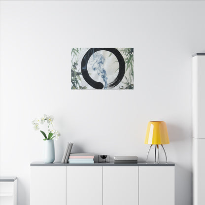 Zen Incense Smoke in Moonlight | Enso Canvas Art