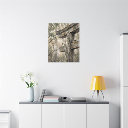 Torii Gate Spring Canvas Art | Japandi Neutral Design