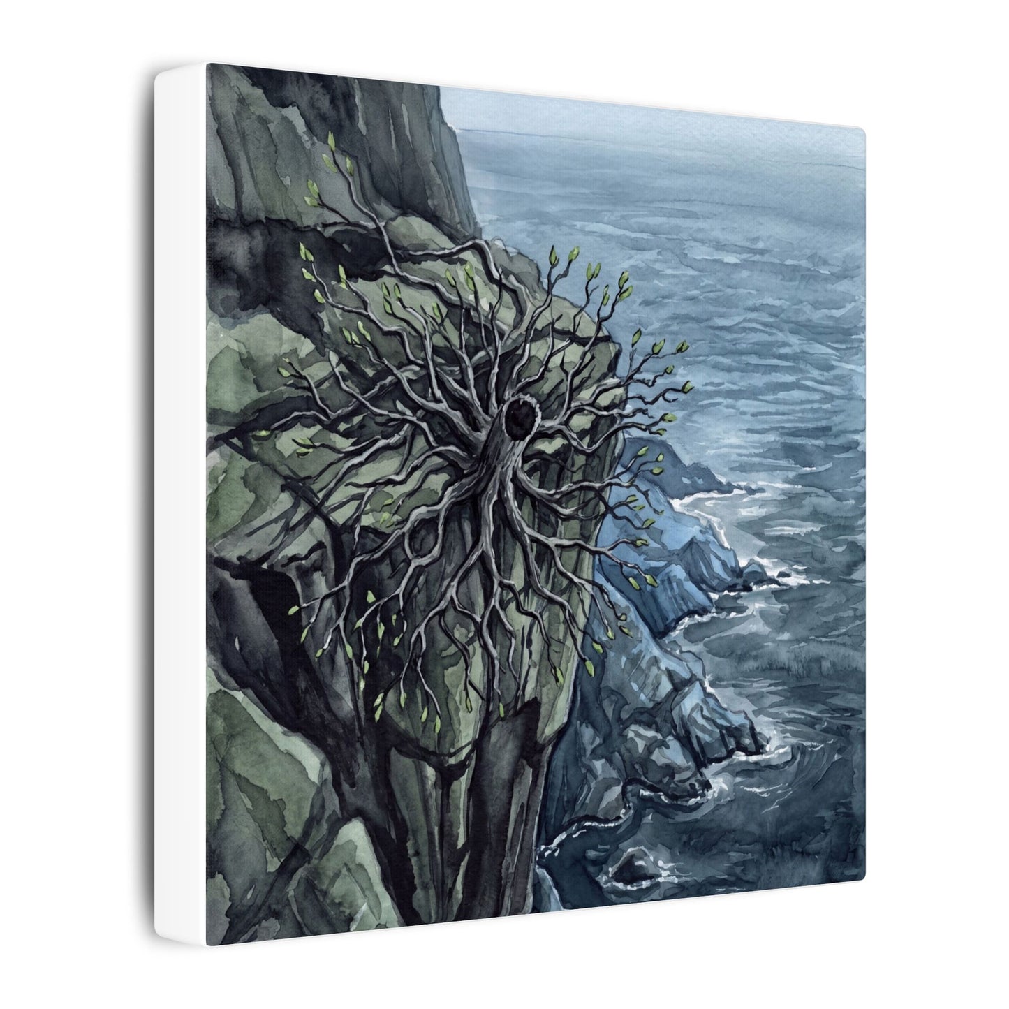 Pine Tree Spring Canvas Art | Japandi Neutral Design