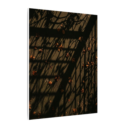 Dark Japandi Shadow Play in Golden Hour | Moody Minimal Canvas Art