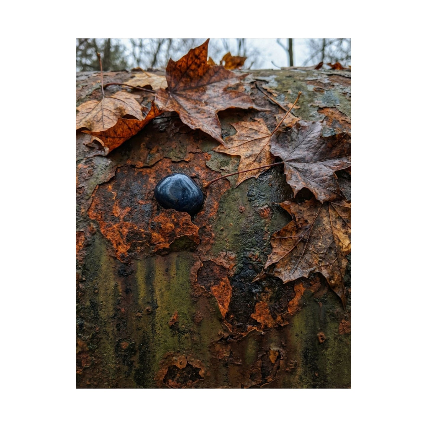 Datsuzoku Rust Patina Wall Art Print - Dark Japandi Moody Minimal