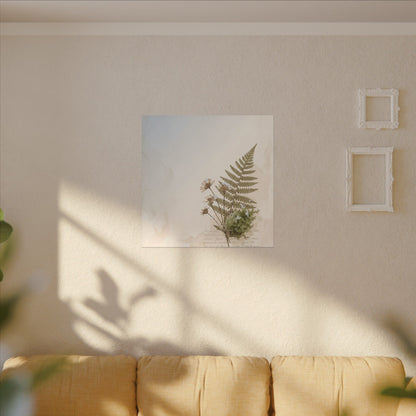 Winter Moss Close Up Herbarium Canvas Art | Enchanting Decor