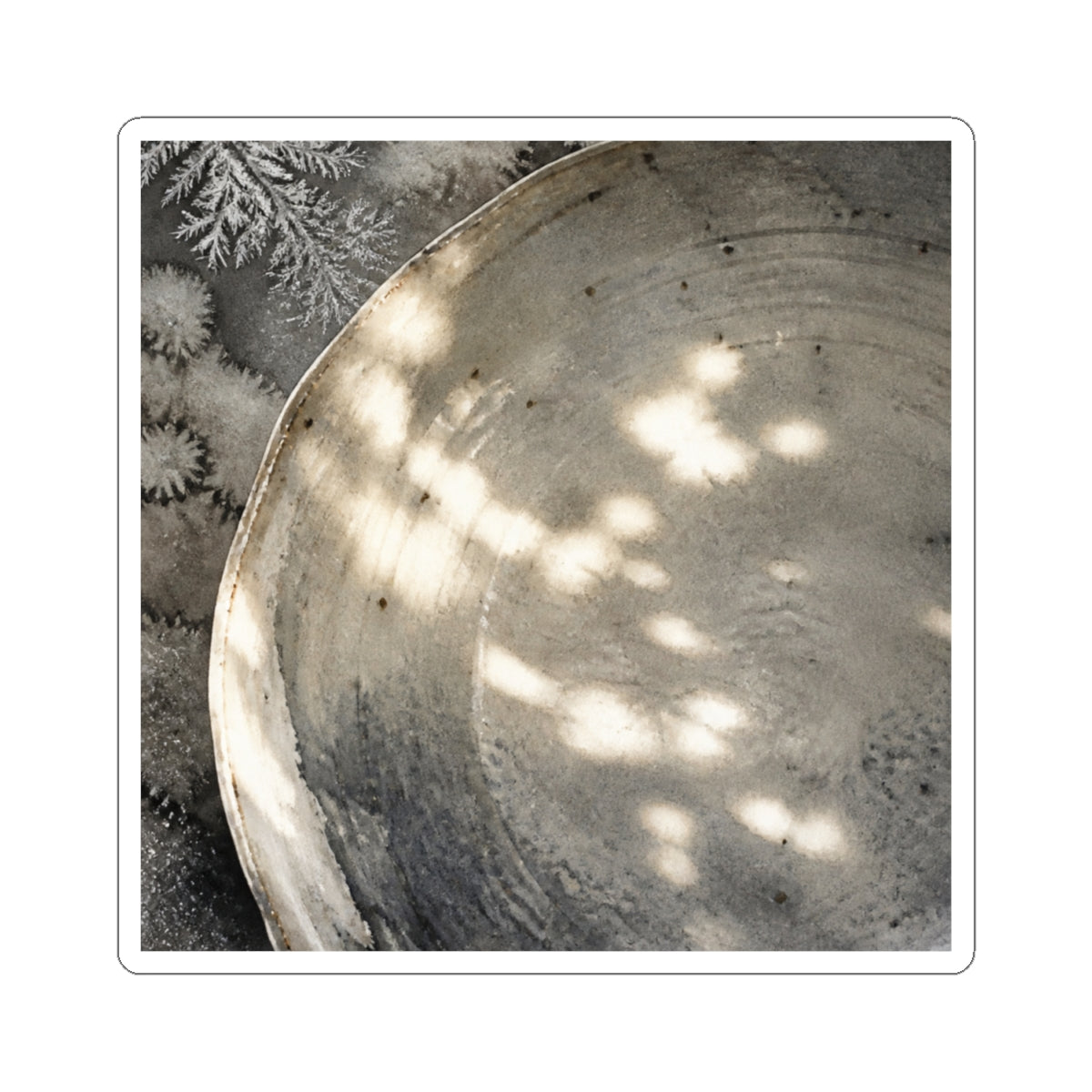 Winter Ceramic Bowl Watercolor Sticker | Earthy Decor