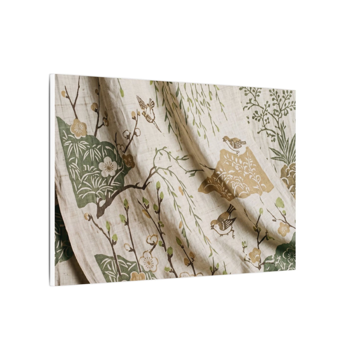 Silk Drape Canvas Art | Spring Japandi Japanese Pattern Art
