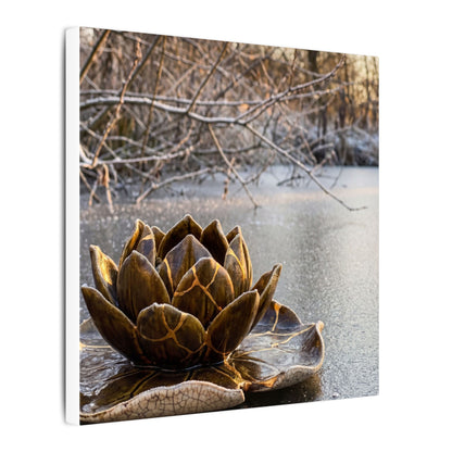Lotus Flower Gold Repair Canvas Art | Beautiful Kintsugi Art