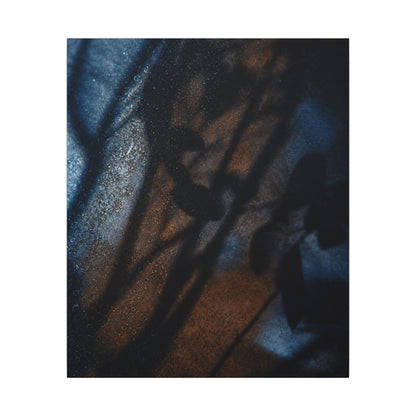 Moonlight Shadow Play Canvas Art - Dark Japandi Ma