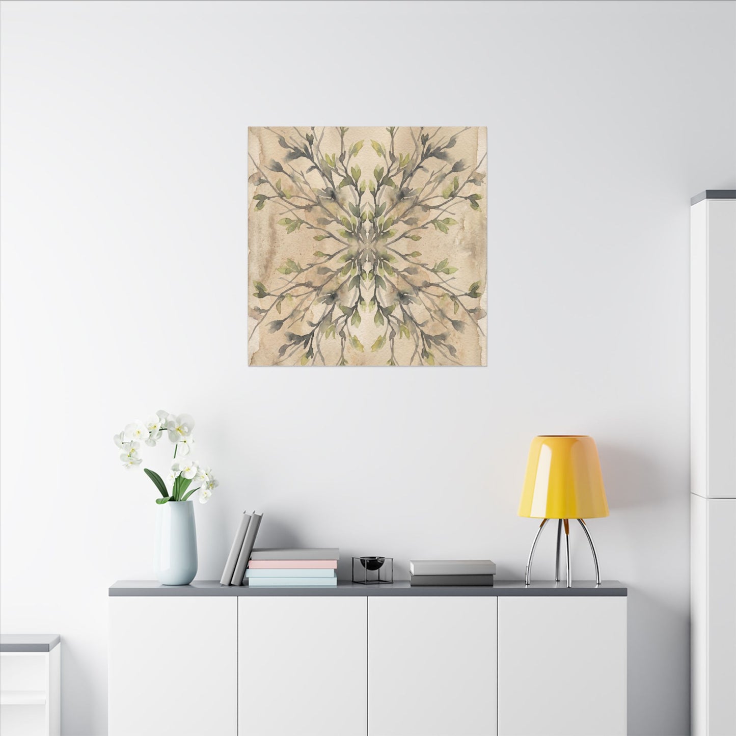 Shibui Shadow Play Canvas Art - Japandi Watercolor