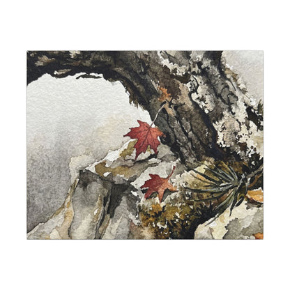 Pine Tree Autumn Canvas Art | Japandi Earthy Design Art Print