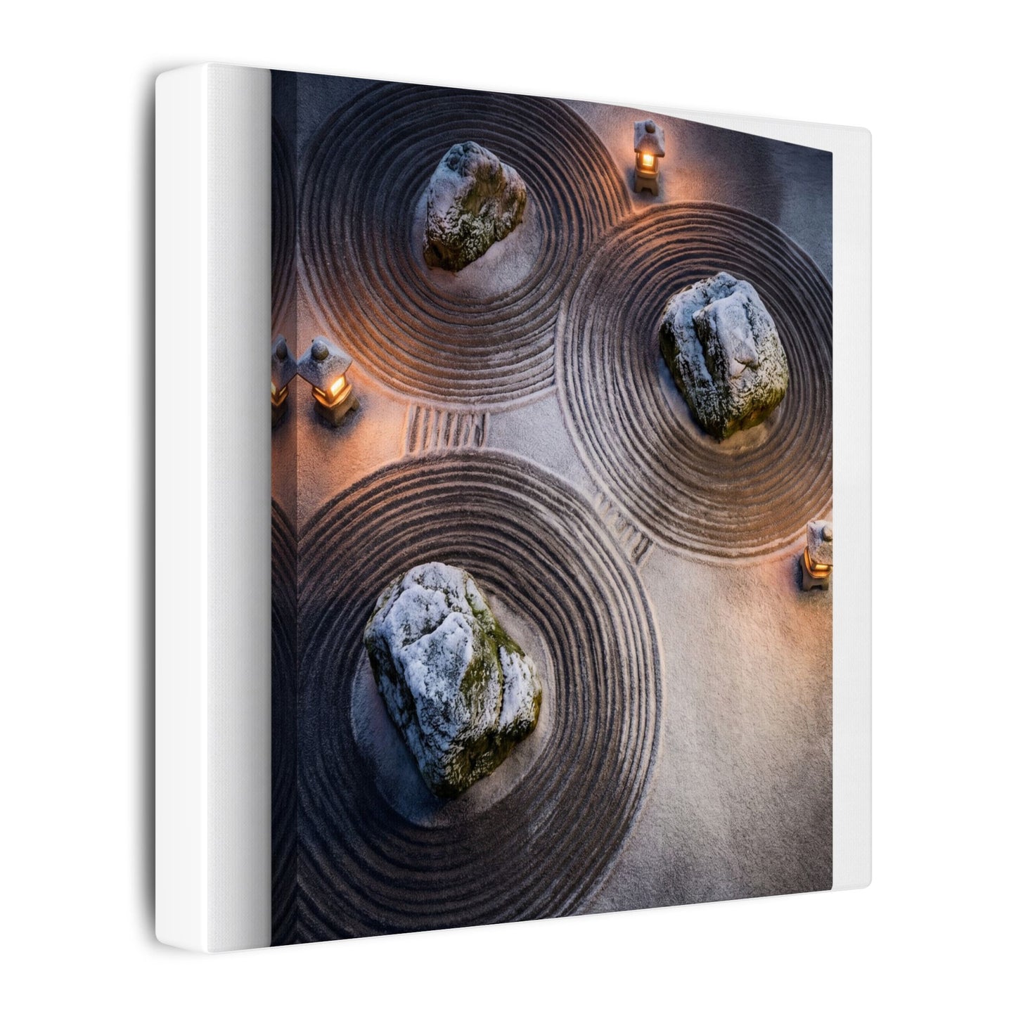 Candlelight Rock Garden Canvas Art - Japandi Ma