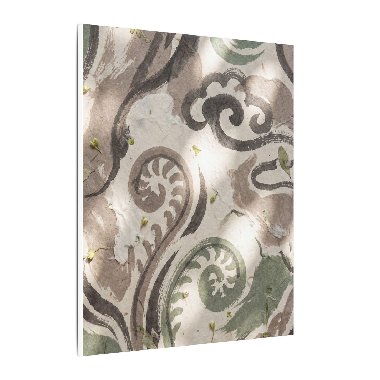 Dappled Ink Brushstroke Canvas Art - Japandi Ma