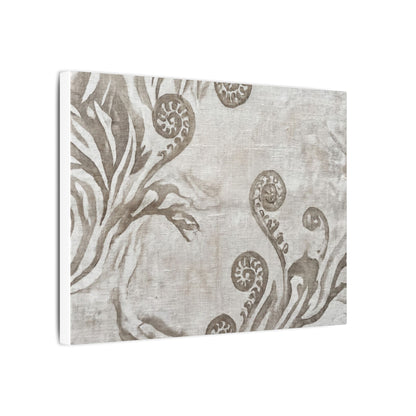Japandi Fern Unfurling in Overcast | Japanese Pattern Canvas Art