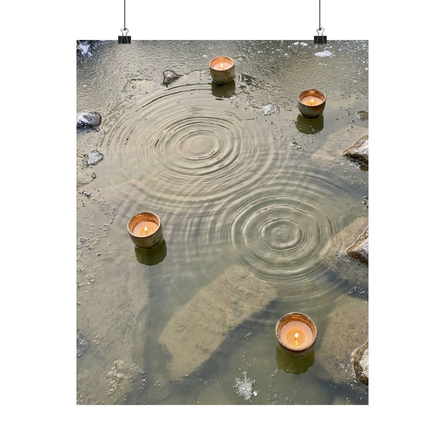 Fukinsei Water Ripple Wall Art Print - Japandi Japanese Pattern