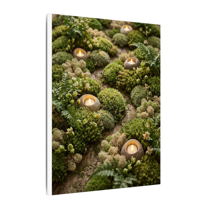 Moss Close Up Japanese Pattern Canvas Art | Neutral Japandi Art
