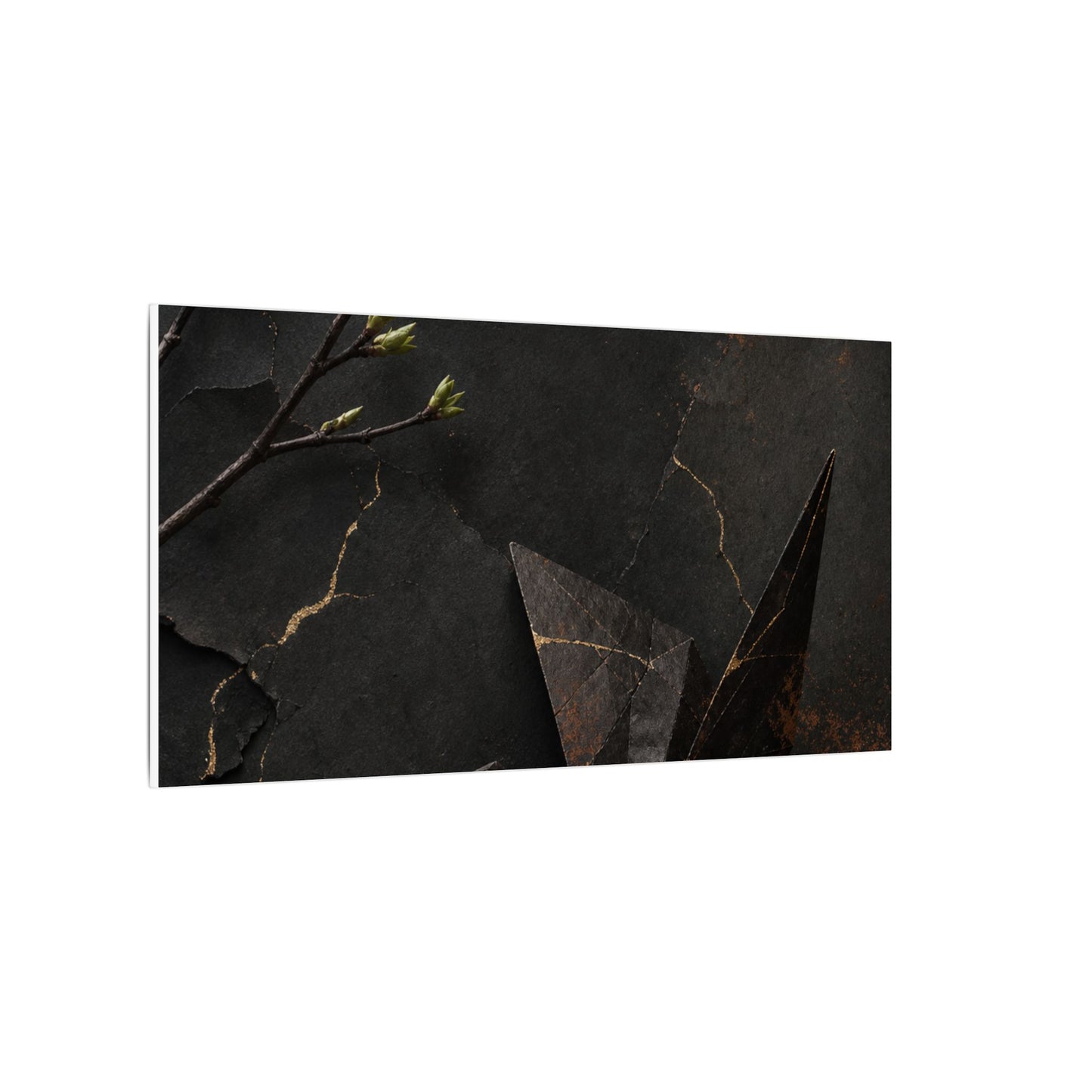 Paper Fold Canvas Art | Spring Kintsugi Broken Beauty Art