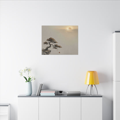 Pine Tree Canvas Art | Autumn Zen Karesansui Art