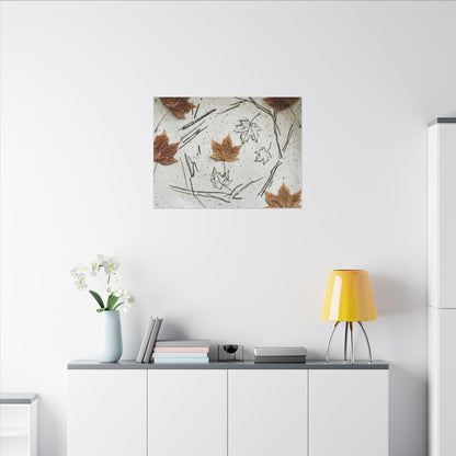 Ceramic Bowl Autumn Canvas Art | Japandi Elegant Design