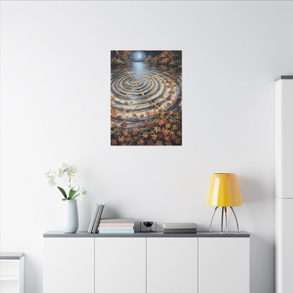 Moonlight Water Ripple Canvas Art - Kintsugi Fukinsei