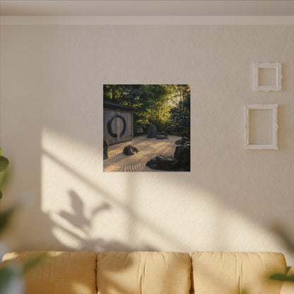 Rock Garden Enso Canvas Art | Tranquil Zen Art