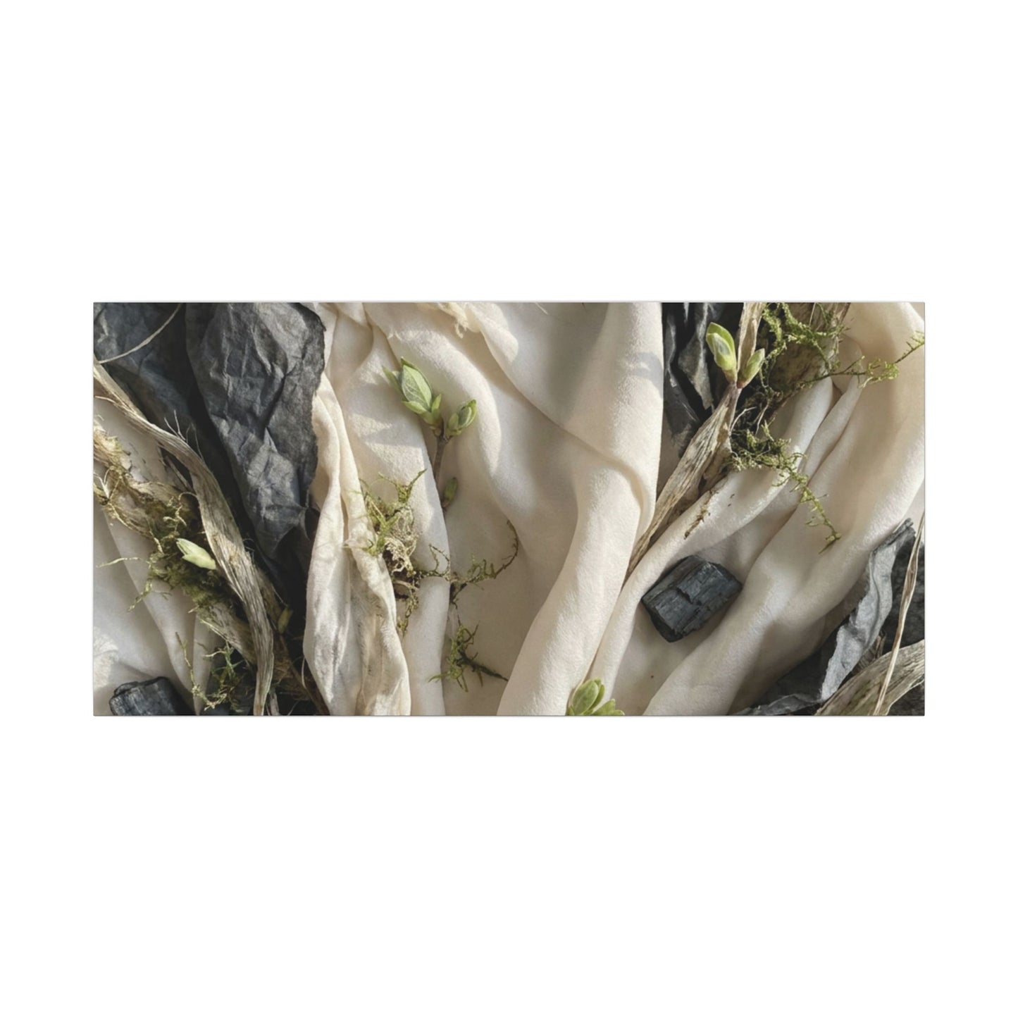Spring Silk Drape Texture Canvas Art | Warm Decor