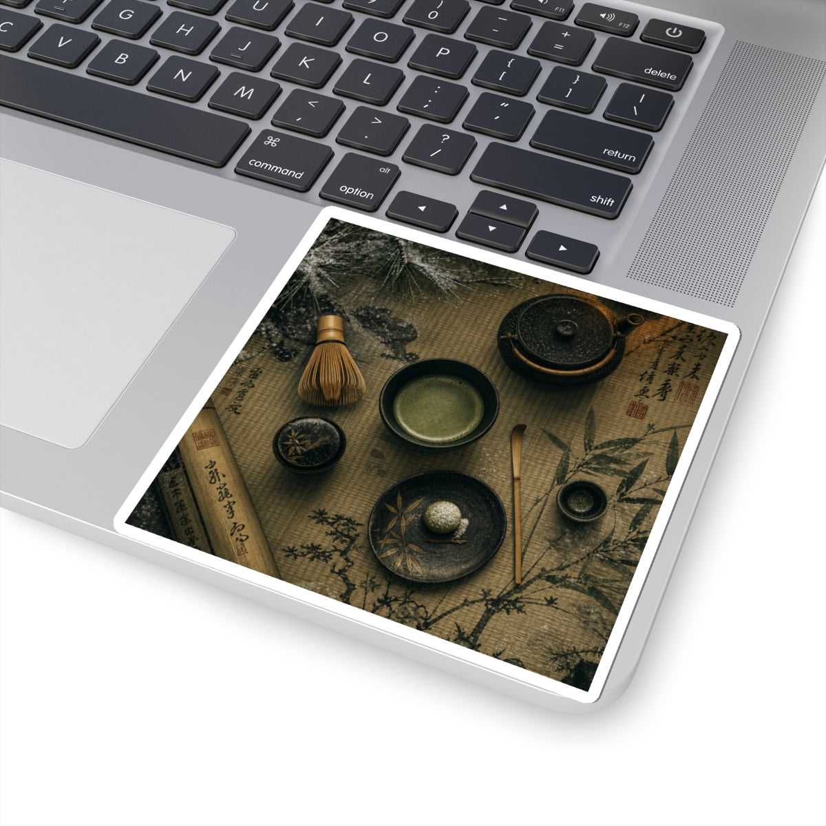 Tea Ceremony Sticker | Winter Zen Ukiyo E Inspired Art