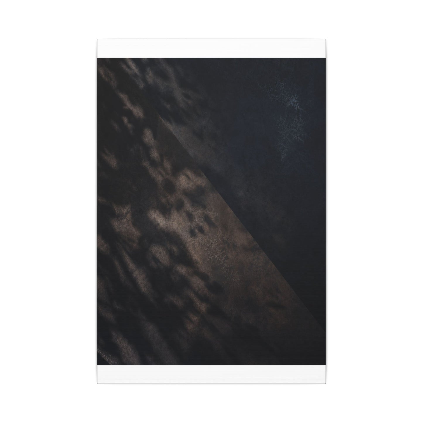 Shadow Play Winter Canvas Art | Dark Japandi Moody Design