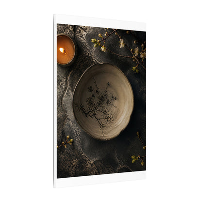 Ceramic Bowl Spring Canvas Art | Japandi Earthy Design