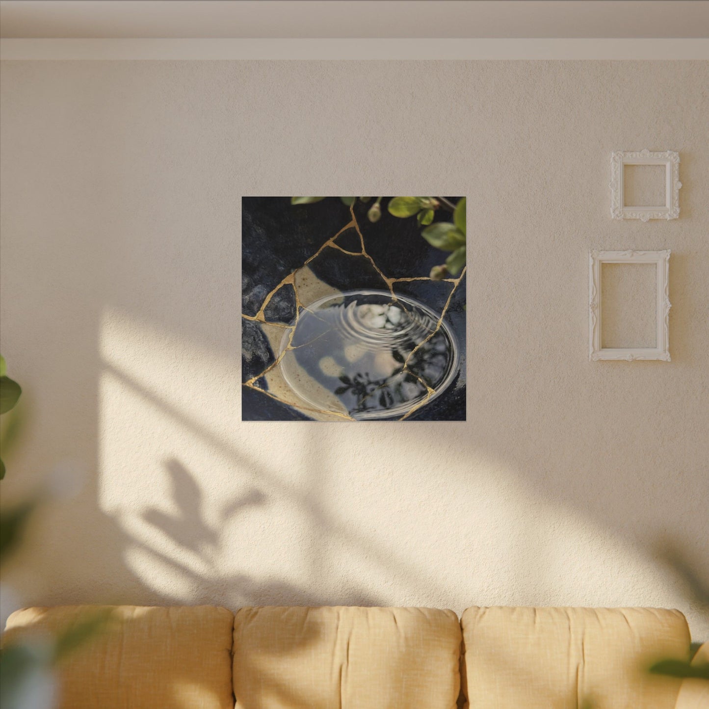 Water Ripple Spring Canvas Art | Kintsugi Beautiful Design