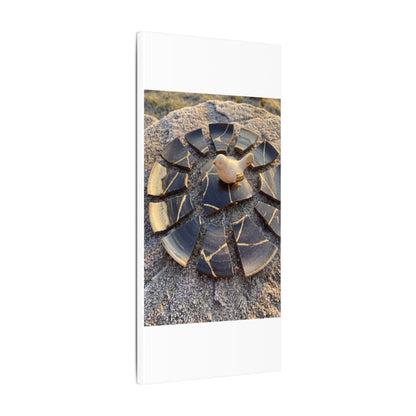 Golden Hour Broken Pottery Canvas Art - Kintsugi Datsuzoku