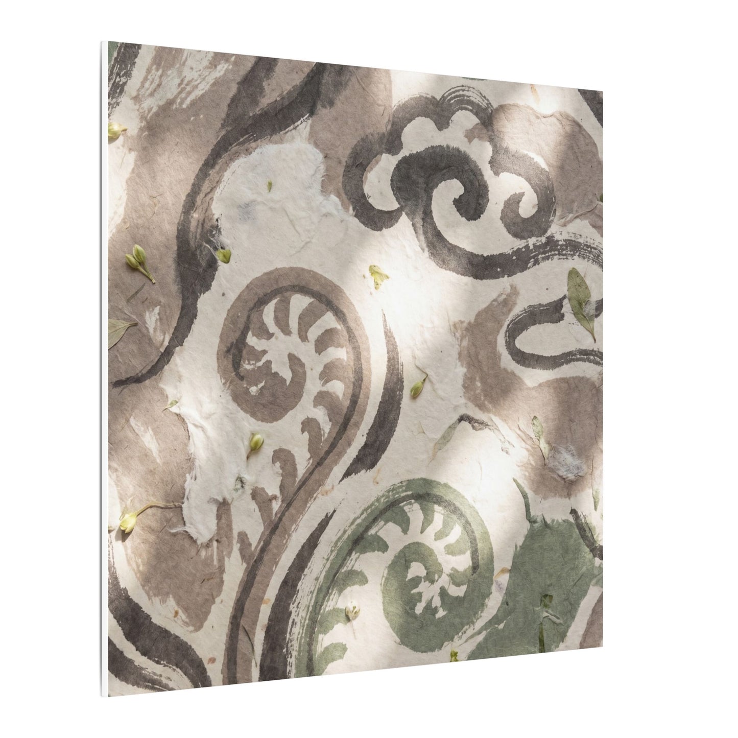 Dappled Ink Brushstroke Canvas Art - Japandi Ma