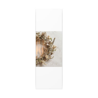 Dried Flowers Japanese Pattern Canvas Art | Neutral Japandi Art