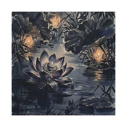 Fukinsei Lotus Flower Canvas Art - Zen Sumi E