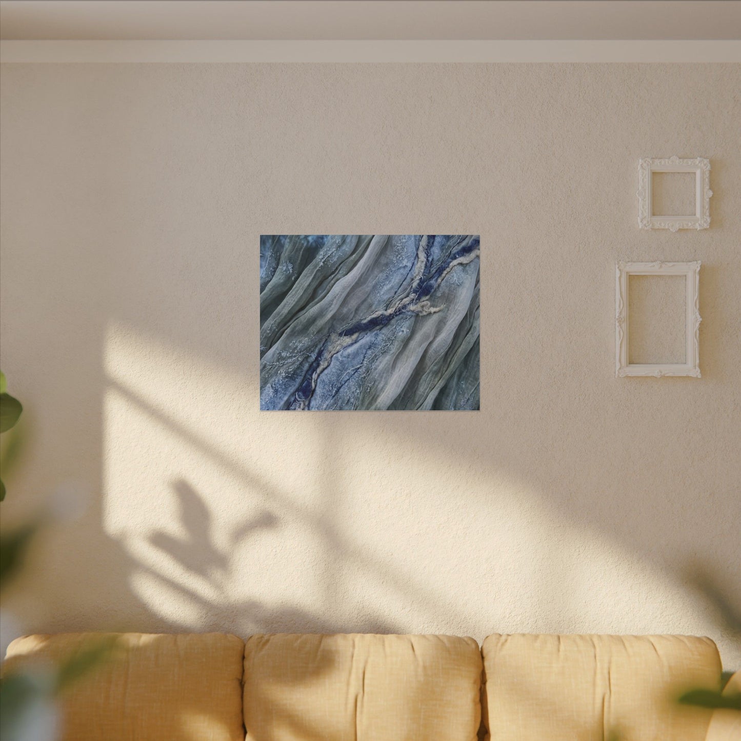 Moonlight Silk Drape Canvas Art - Japandi Mono No Aware