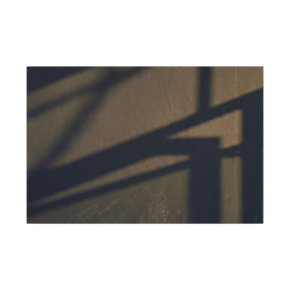 Sophisticated Shadow Play Canvas Art - Moody Minimal Dark Japandi