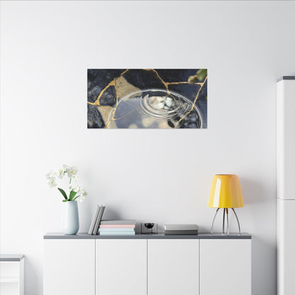 Water Ripple Spring Canvas Art | Kintsugi Beautiful Design