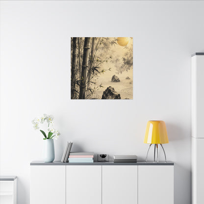 Peaceful Bamboo Grove Canvas Art - Karesansui Zen