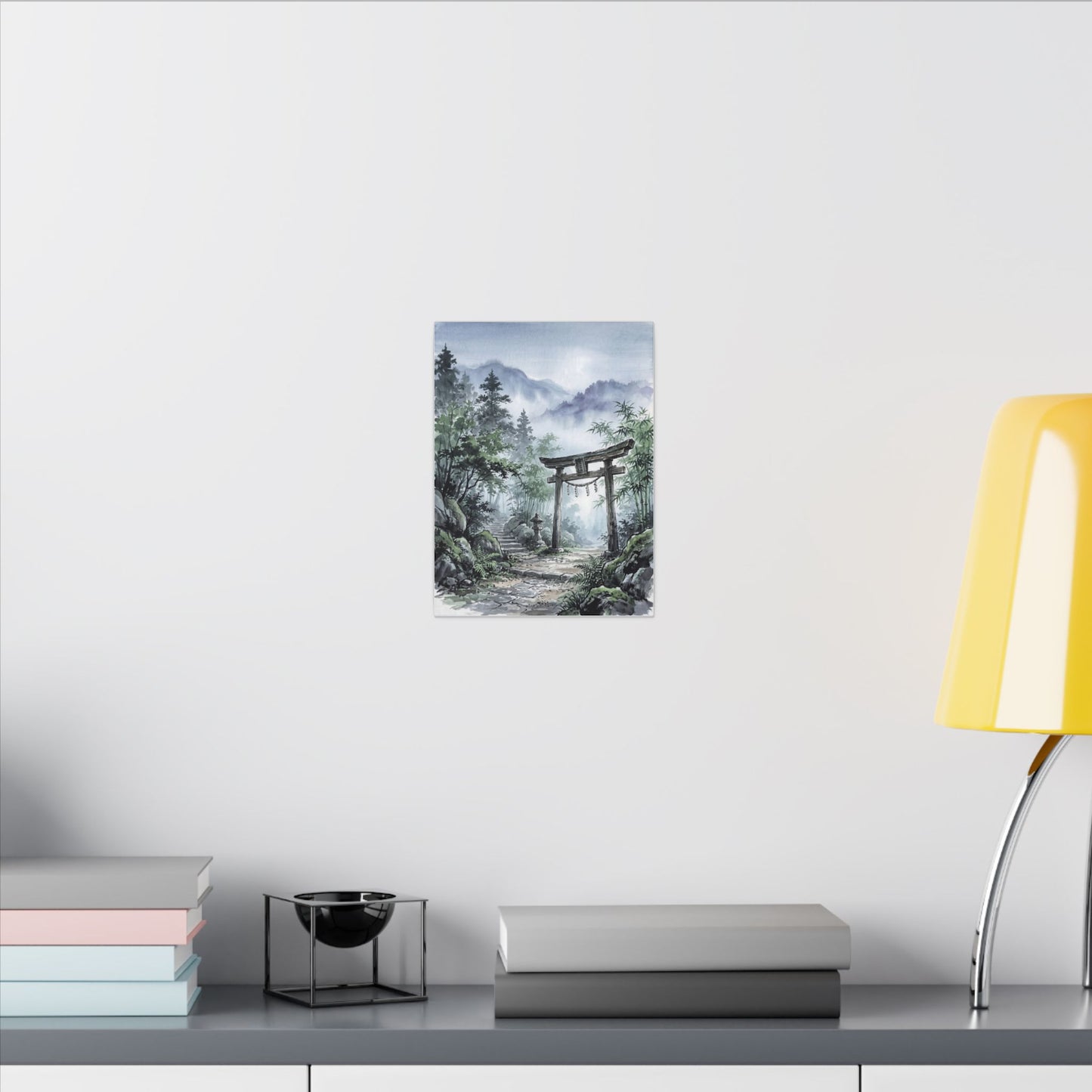 Moonlight Torii Gate Canvas Art - Zen Fukinsei