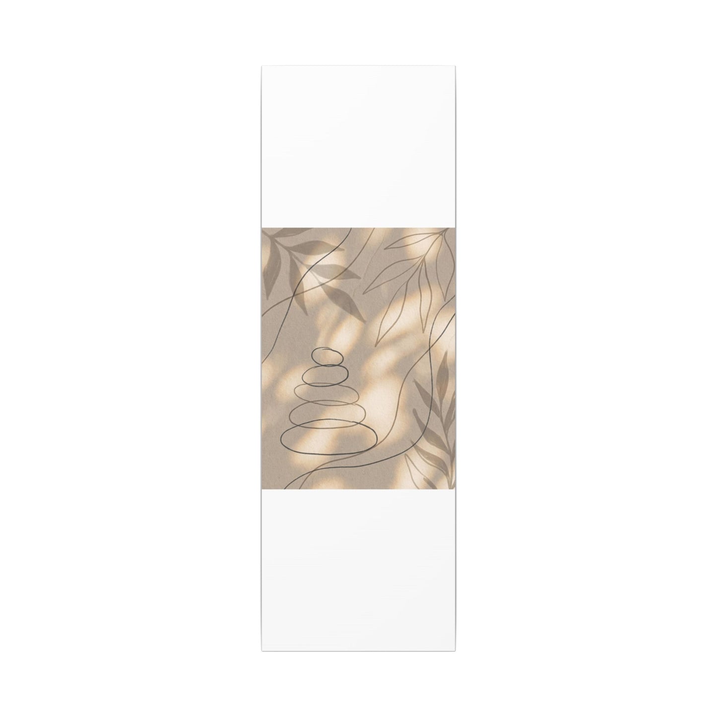 River Stones Minimal Line Canvas Art | Earthy Japandi Art