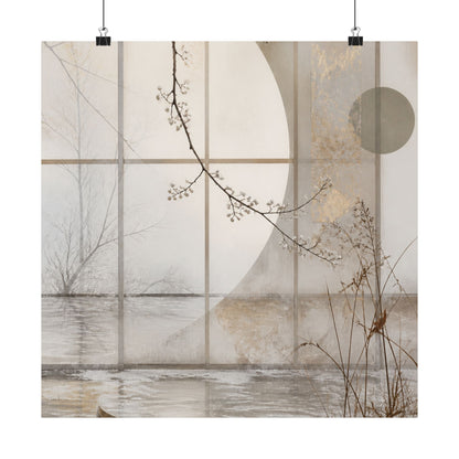 Overcast Shoji Screen Wall Art Print - Japandi Datsuzoku