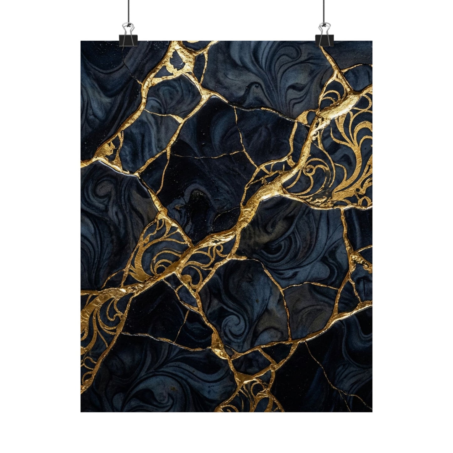 Kintsugi Gold Vein Wall Art Print Art Print