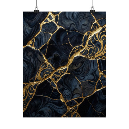 Kintsugi Gold Vein Wall Art Print Art Print