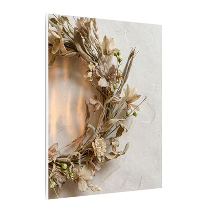Dried Flowers Japanese Pattern Canvas Art | Neutral Japandi Art