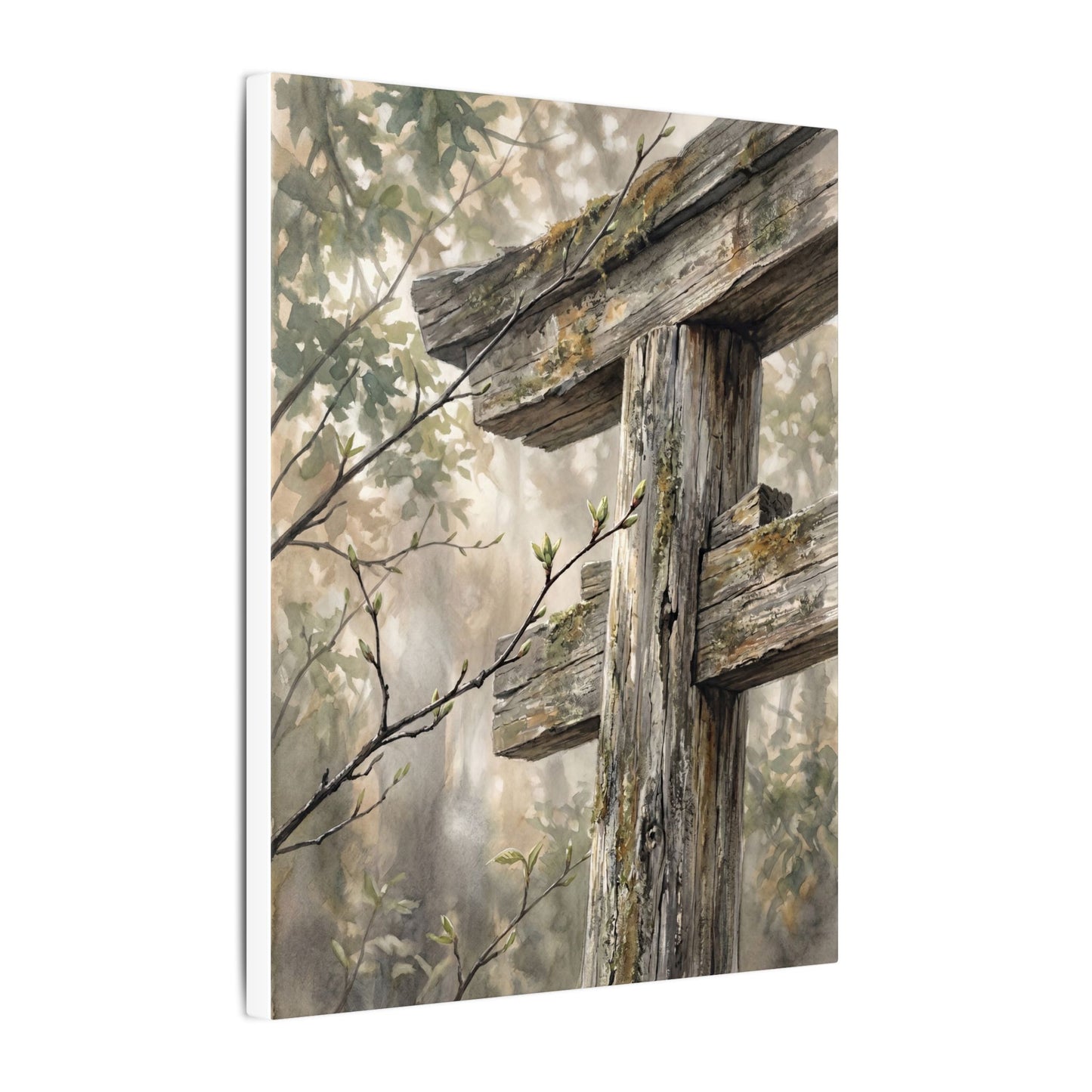Torii Gate Spring Canvas Art | Japandi Neutral Design