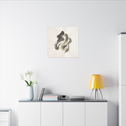 Ink Brushstroke Canvas Art | Spring Japandi Japanese Pattern Art