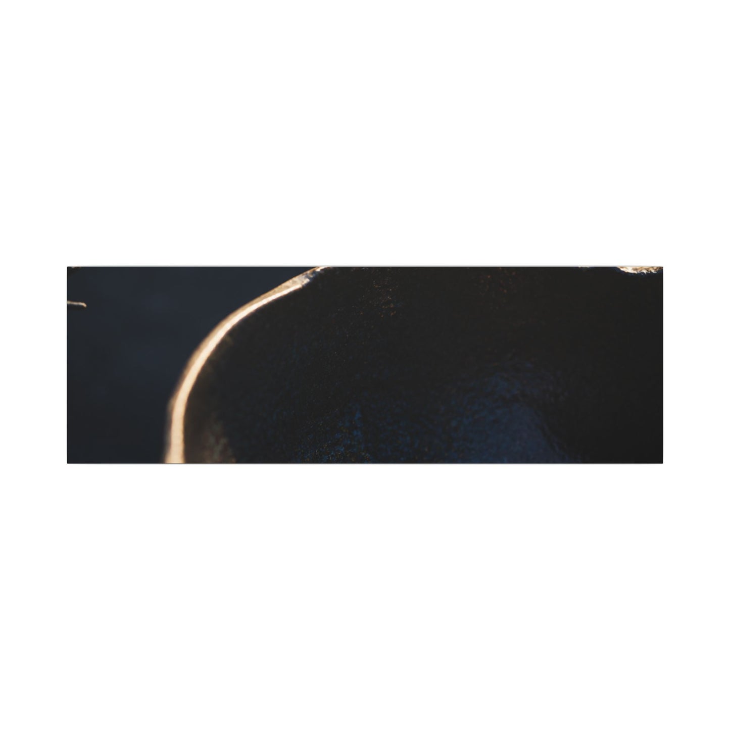 Ma Ceramic Bowl Canvas Art - Dark Japandi Shadow Zen
