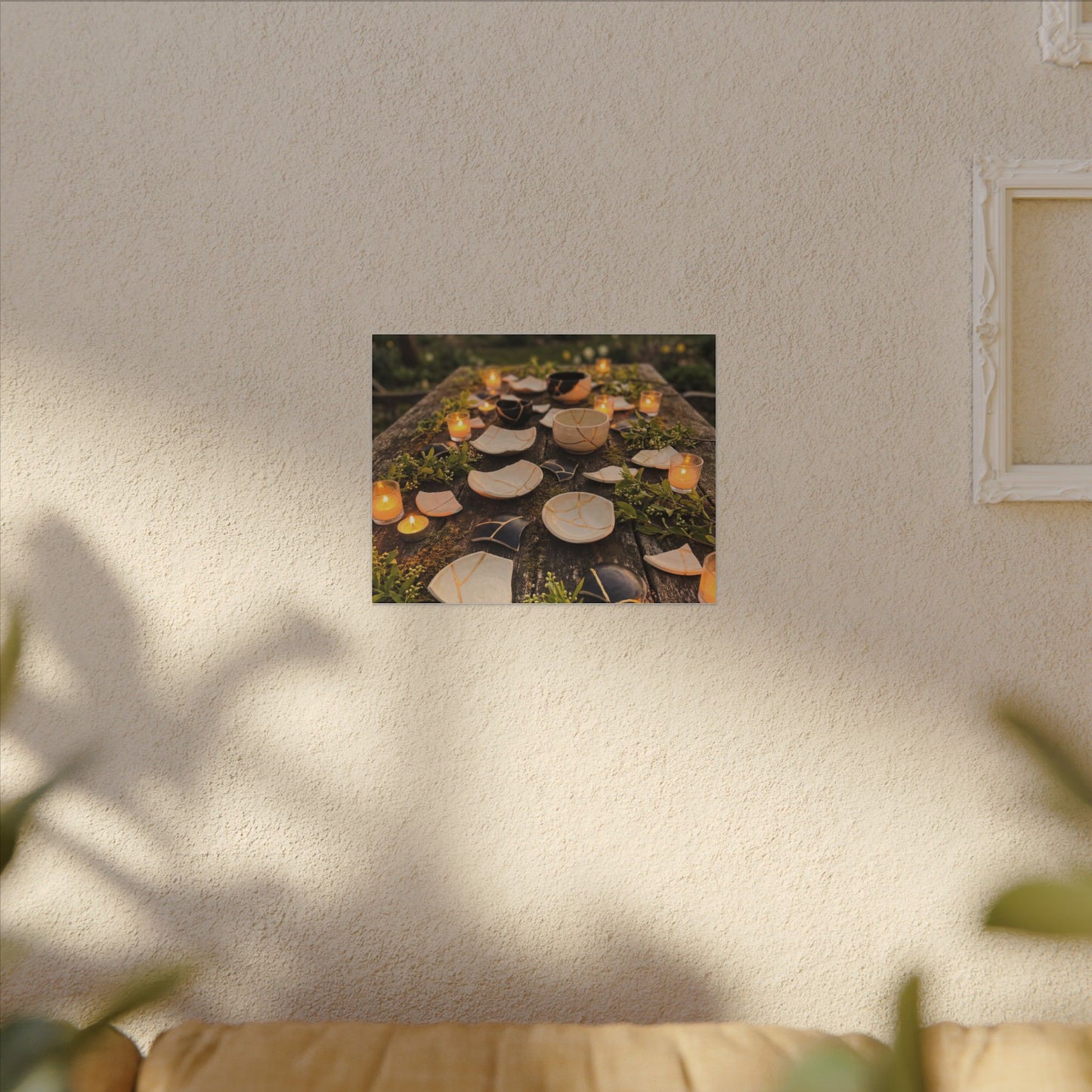 Broken Pottery Spring Canvas Art | Kintsugi Beautiful Design