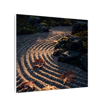 Rock Garden Moody Minimal Canvas Art | Bold Dark Japandi Art