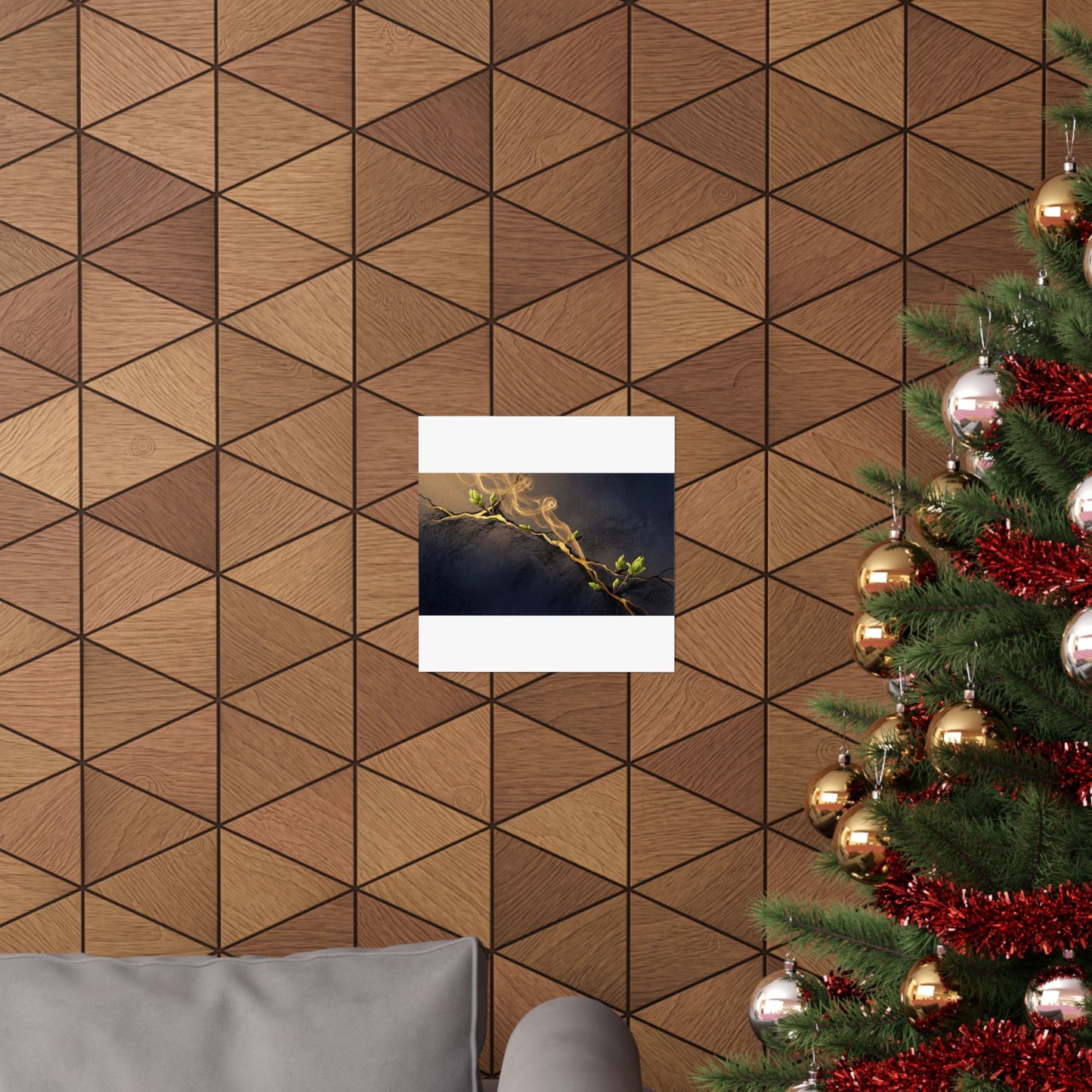 Ma Incense Smoke Wall Art Print - Kintsugi Gold Vein