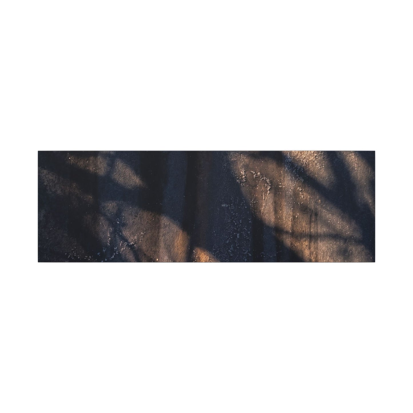 Dark Japandi Shadow Play in Golden Hour | Shadow Zen Canvas Art
