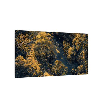Contemplative Moonlit Garden Canvas Art - Ukiyo E Inspired Zen
