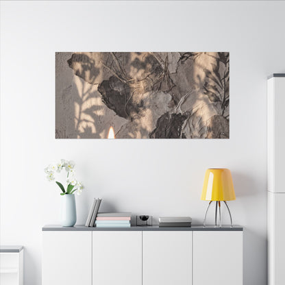Shadow Play Summer Canvas Art | Japandi Elegant Design